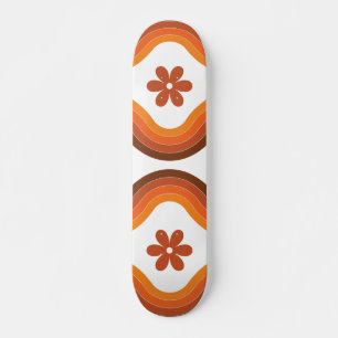 Terracotta Mitte Jahrhundert Modernes Rainbow Retr Skateboard