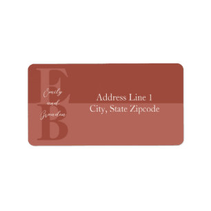 Terracotta Modern Boho Rücksendeadressen-Aufkleber Adressaufkleber