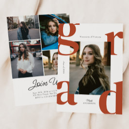 Terracotta Modern Bold Class of 2024 Abschluss Einladung