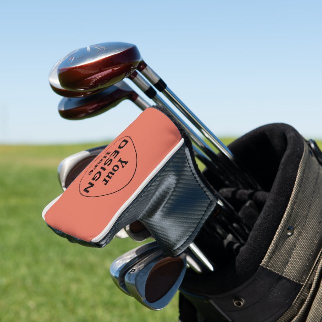 Terracotta Modern Minimalist Golf Club Head Cover Headcover (In Situ)