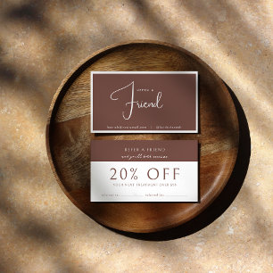 Terracotta   Moderne elegante Minimalistische Befa Visitenkarte