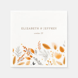 Terracotta Moderne Skripte Elegante Hochzeit im He Serviette