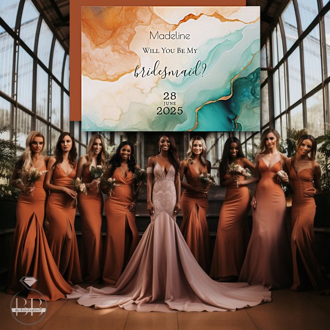 Terracotta Moderner Vorschlag für eine Abstrakte G Einladung (Von Creator hochgeladen)