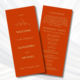 Terracotta Monogram Botanische Minimalistische Hoc Programm