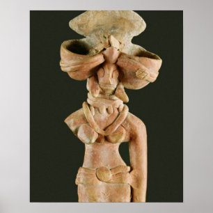 Terracotta Mother Goddess, Mohenjodaro, 2300-1750 Poster