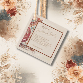 Terracotta natürliche Vintage Hochzeit Geschenkanhänger