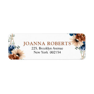 Terracotta Navy Blue Greenery Geometric Wedding