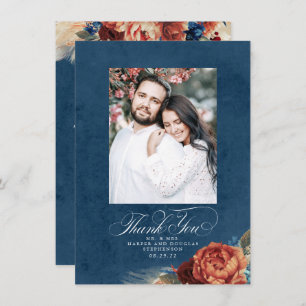 Terracotta Navy Blue Wedding Danke Foto