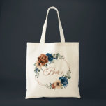 Terracotta Navy Greenery Geometric Wedding Bride Tragetasche<br><div class="desc">Elegantes Navy Blau,  Terracotta ,  Orange erthy floral Thema Hochzeitstuben Tasche mit elegantem Bouquet von Navy Blau,  Terracotta Rose Peonies und grüne eucalyptus Blätter. Bitte kontaktieren Sie mich für Hilfe bei der Anpassung oder wenn Sie ein anderes Produkt mit diesem Design benötigen.</div>