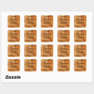 Terracotta Ocher Beige Gold Quadratischer Aufkleber