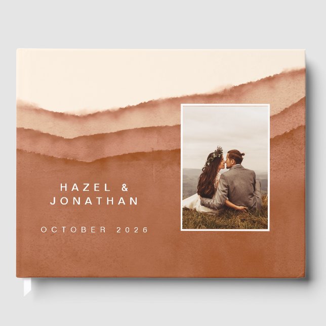 Terracotta Ombre | Gästebuch (Vorderseite)