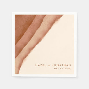 Terracotta Ombre   Minimalistisch Boho Serviette