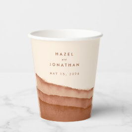 Terracotta Ombre | Minimalistisch Boho Wedding Pappbecher