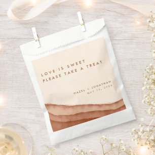 Terracotta Ombre Minimalistische Boho Gastgesche Geschenktütchen