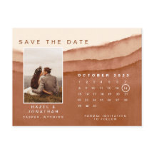 Terracotta Ombre | Save the Date UAWG Calendar Pos