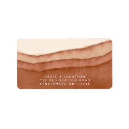 Terracotta Ombre | Soft Watercolor Label Adressaufkleber