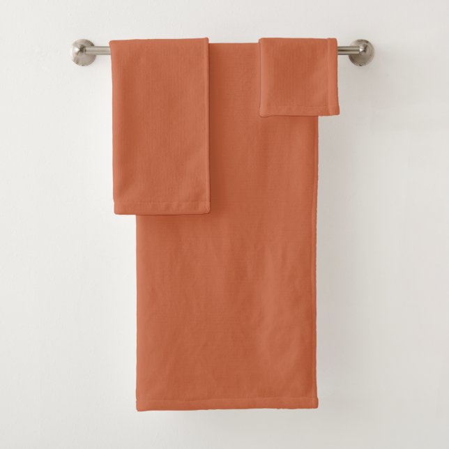 Terracotta Orange Badhandtuch Set (Insitu)