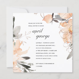 TERRACOTTA ORANGE FLORAL BRAUTPARTY EINLADEN DANKESKARTE