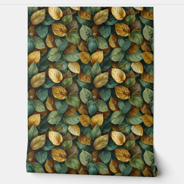 Terracotta orange-gelber Salbei Tapete (Abrollen)