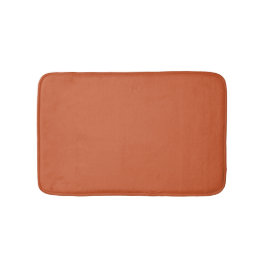 Terracotta Orange Solid Color Warm & Earthy Design Badematte