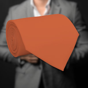Terracotta Orange Solid Color Warm & Earthy Design Krawatte