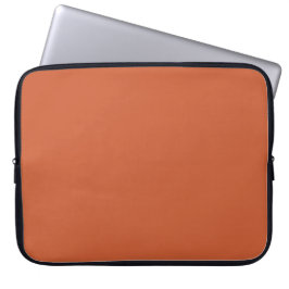 Terracotta Orange Solid Color Warm & Earthy Design Laptopschutzhülle