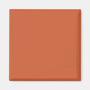 Terracotta Orange Solid Color Warm & Earthy Design Magnet