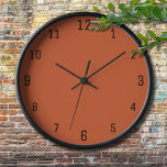 Terracotta Orange Solid Color Warm & Earthy Design Uhr<br><div class="desc">Das Terracotta Orange Solid Color Muster ist ein zeitloses und vielseitiges Design, das Wärme und natürliche Eleganz ausstrahlt. Dieses reichhaltige, erdige Orangenschatten verleiht jedem Projekt ein Gefühl von Gemütlichkeit und Eleganz, was es zu einer perfekten Wahl für Mode, Wohngestaltung, Textilien und Grafikdesign macht. Sein tiefer, gedämpfter Ton erinnert an eine...</div>