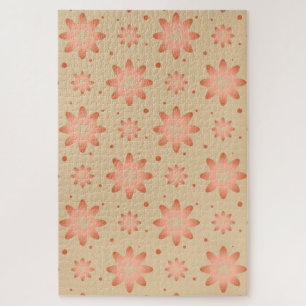 Terracotta-Orange und Sand-Beige delikate Tageszei Puzzle