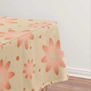 Terracotta-Orange und Sand-Beige delikate Tageszei Tischdecke