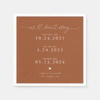 Terracotta Our Liebe Story Script Hearts Wedding