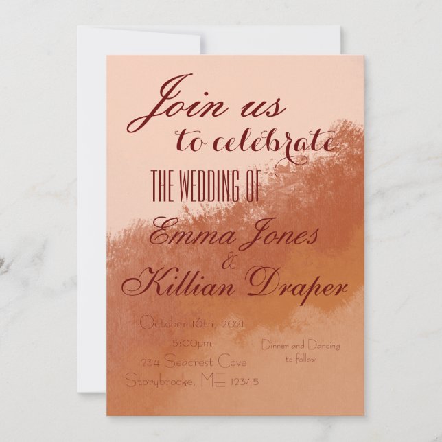 Terracotta Paint Einladung (Vorderseite)