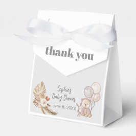 Terracotta Pampas Boho Niedlich Bear Baby Dusche Geschenkschachtel