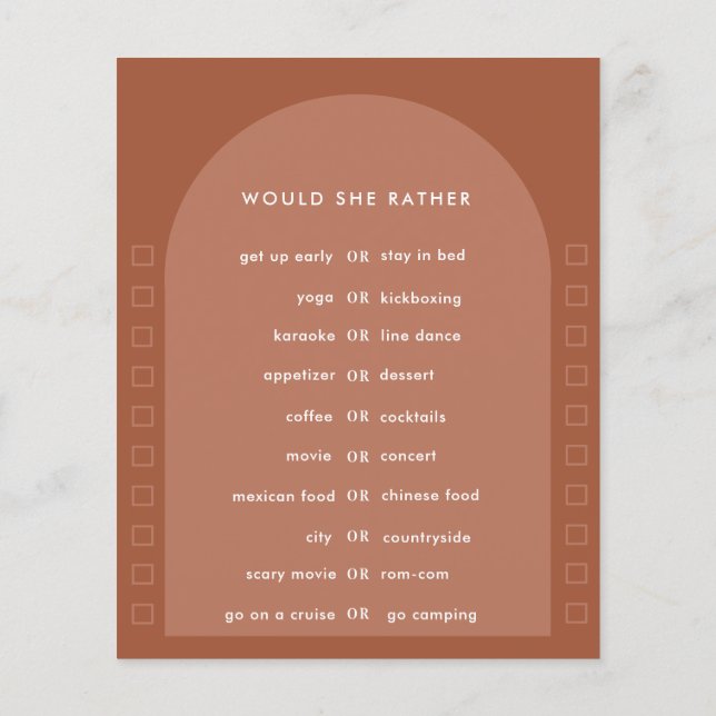 Terracotta pampas gras Modernes Brautparty (Rückseite)