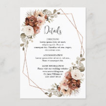 Terracotta Pampas Gras Rustikale geometrische Deta