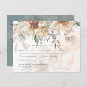 Terracotta Pampas Grass BOHO Wedding Postkarte