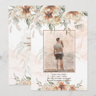 Terracotta Pampas Grass FOTO Wedding Rett Dates S Save The Date