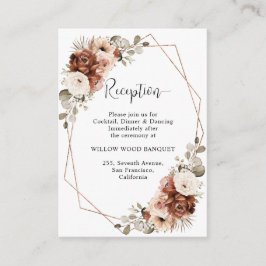 Terracotta Pampas Grass Rustikale geometrische Hoc Begleitkarte