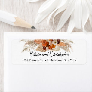 Terracotta pampas grass verbranntes orangefarbenes