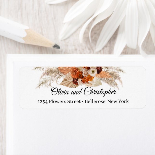 Terracotta pampas grass verbranntes orangefarbenes (Insitu)