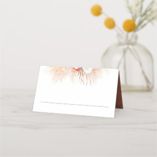 Terracotta Pampas Grass Wedding Platzkarte