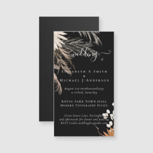 Terracotta Pampas Tropische Hochzeit Magnetkarte