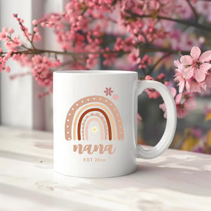 Terracotta Pastel Boho Rainbow Nana Etabliert Kaffeetasse