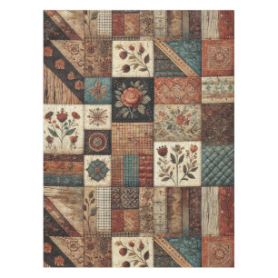 Terracotta Patchwork Quilt Rustikale Vintage Flora Tischdecke
