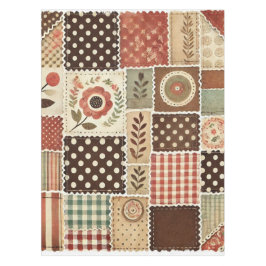 Terracotta Patchwork Quilt Rustikale Vintage Flora Tischdecke