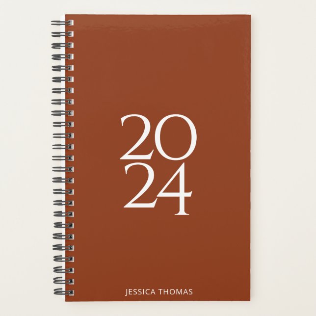 Terracotta Personal 2024 Weekly Planner Planer (Vorderseite)