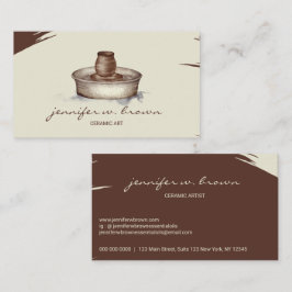 Terracotta Potterie Keramik Kunstwerkskulptur Visitenkarte