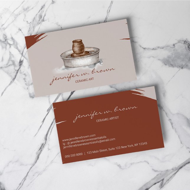 Terracotta Potterie Keramik Kunstwerkzeug Visitenkarte (Terracotta Pottery Ceramic Artist Tool Sculpturing Business Card)