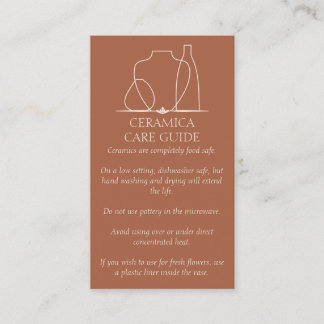 Terracotta Pottery Vase Keramik - Anleitung Visitenkarte