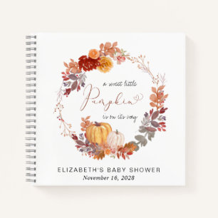 Terracotta Pumpkin Baby Showbook Notizbuch